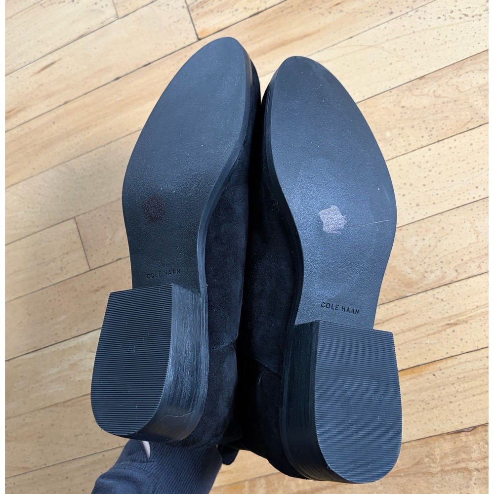 Cole Haan Black Suede Booties Women's Size 11B Excellent Condition‎ - Picture 9 of 10